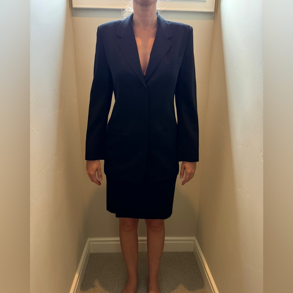 Bill Burns Nordstrom black wool suit